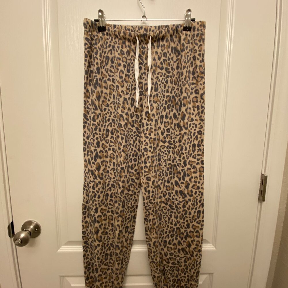 Honeydew Leopard Lounge Set - Bottoms